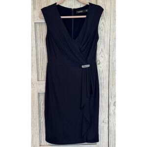 Lauren Ralph Lauren Ruched Career Blue Dress Sz 6 Professional Corpcore Business